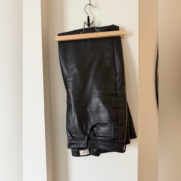Aritzia Wilfred Black Leather Melina Pants - Picture 2 of 6
